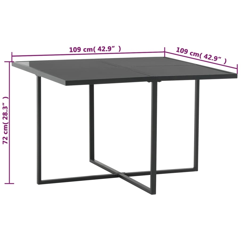 vidaXL 5 Piece Patio Dining Set with Cushions Poly Rattan Black