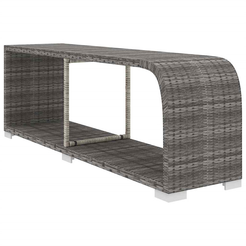 vidaXL 8 Piece Patio Lounge Set with Cushions Poly Rattan Gray