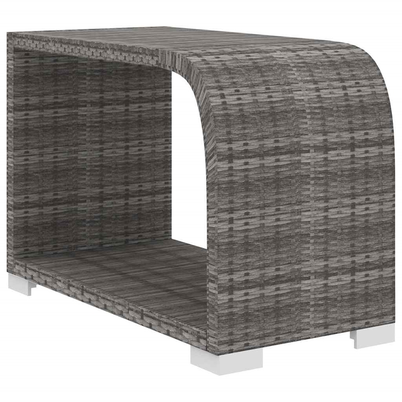 vidaXL 8 Piece Patio Lounge Set with Cushions Poly Rattan Gray