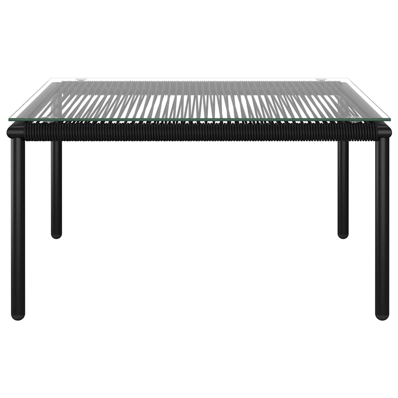 vidaXL 5 Piece Patio Lounge Set with Cushions Black PVC