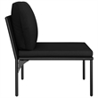 vidaXL 5 Piece Patio Lounge Set with Cushions Black PVC