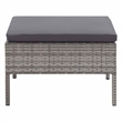 vidaXL 5 Piece Patio Sofa Set with Cushions Poly Rattan Gray