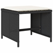 vidaXL Garden Dining Set Black and Cream