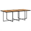 vidaXL Garden Dining Set Black and brown