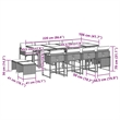 vidaXL Garden Dining Set Black and brown