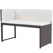 vidaXL 5 Piece Patio Dining Set Steel Poly Rattan Brown