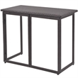 vidaXL 5 Piece Patio Dining Set Steel Poly Rattan Brown