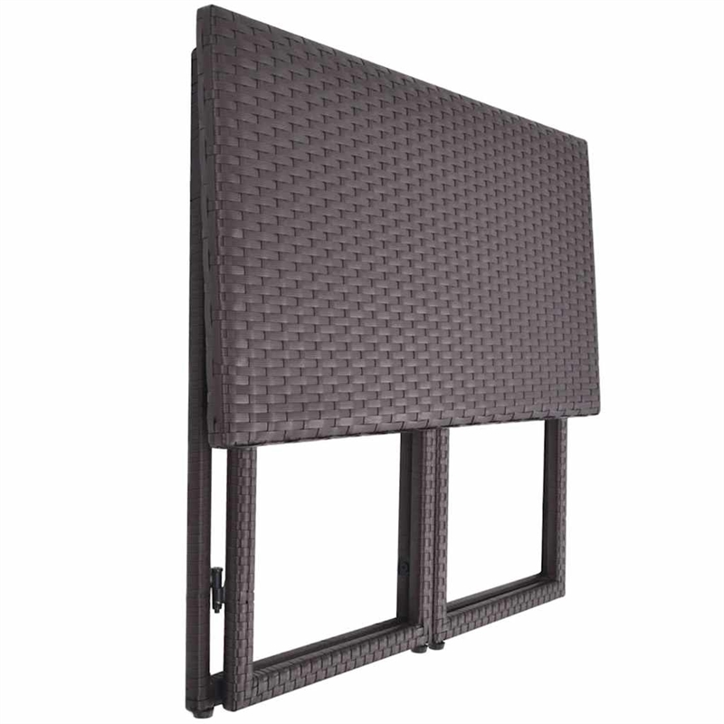 vidaXL 5 Piece Patio Dining Set Steel Poly Rattan Brown