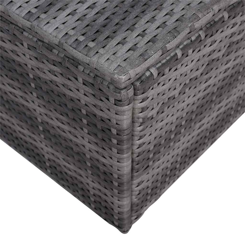 vidaXL 6 Piece Patio Sofa Set with Cushions & Pillows Poly Rattan Gray