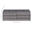 vidaXL 6 Piece Patio Sofa Set with Cushions & Pillows Poly Rattan Gray