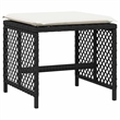 vidaXL Garden Dining Set Black PE Rattan Large Foldable