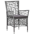 vidaXL 7 Piece Patio Dining Set Poly Rattan Gray