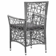 vidaXL 7 Piece Patio Dining Set Poly Rattan Gray