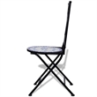 vidaXL 3 Piece Bistro Set Ceramic Tile Blue and White