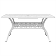 vidaXL 5 Piece Patio Dining Set White Cast Aluminum