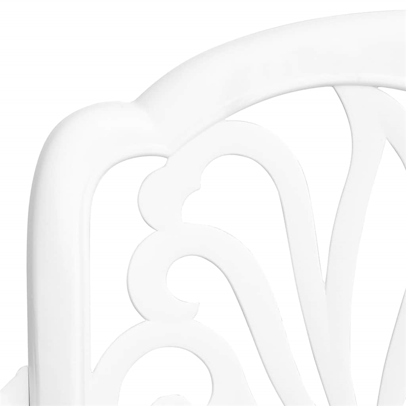vidaXL 5 Piece Patio Dining Set White Cast Aluminum