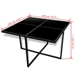 vidaXL 9 Piece Patio Dining Set with Cushions Poly Rattan Black