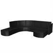 vidaXL 4 Piece Patio Lounge Set with Cushions Poly Rattan Black