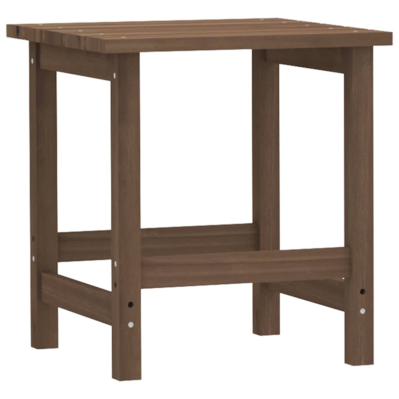 vidaXL Patio Adirondack Chair with Table Solid Fir Wood Brown