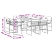 vidaXL 9 Piece Patio Dining Set with Cushions Black Textilene