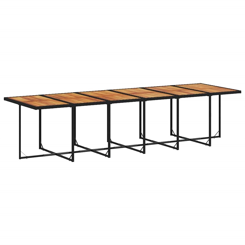 vidaXL Garden Dining Set Black and Cream White