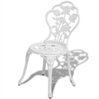vidaXL 3 Piece Bistro Set Cast Aluminum White