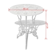 vidaXL 3 Piece Bistro Set Cast Aluminum White