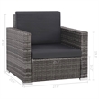 vidaXL 12 Piece Patio Lounge Set with Cushions Poly Rattan Gray