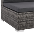 vidaXL 12 Piece Patio Lounge Set with Cushions Poly Rattan Gray