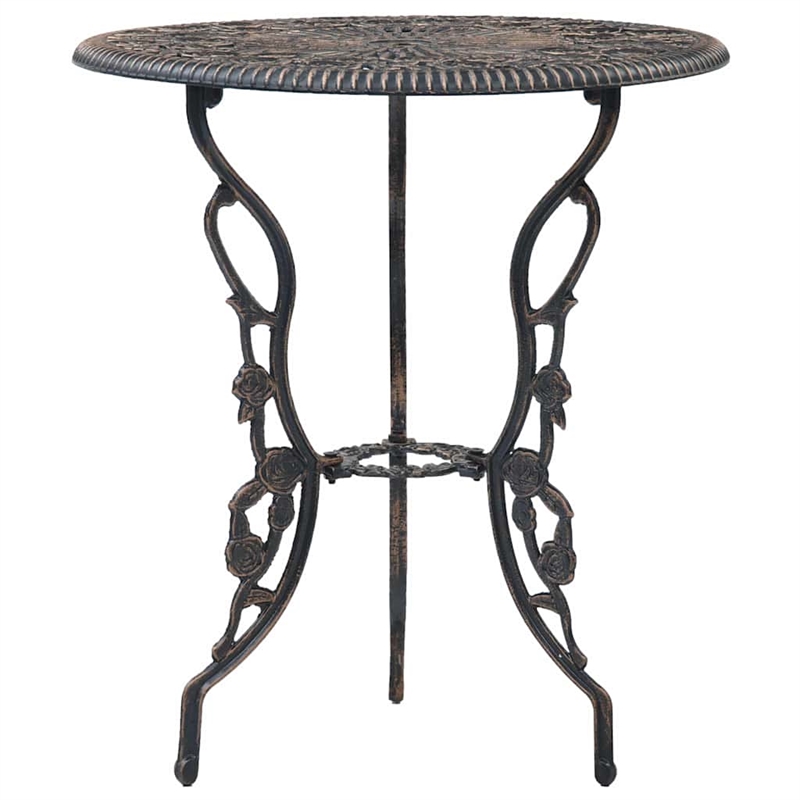 vidaXL 3 Piece Bistro Set Cast Aluminum Bronze