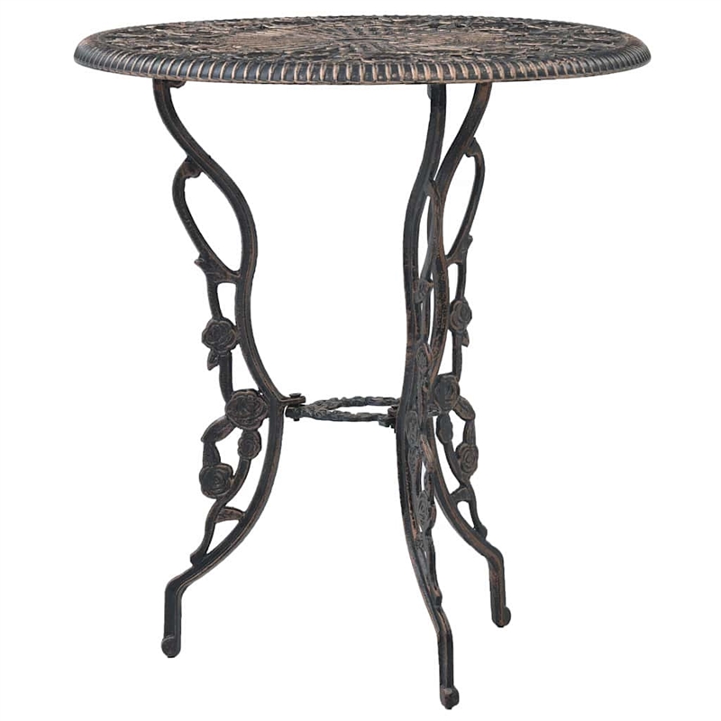 vidaXL 3 Piece Bistro Set Cast Aluminum Bronze
