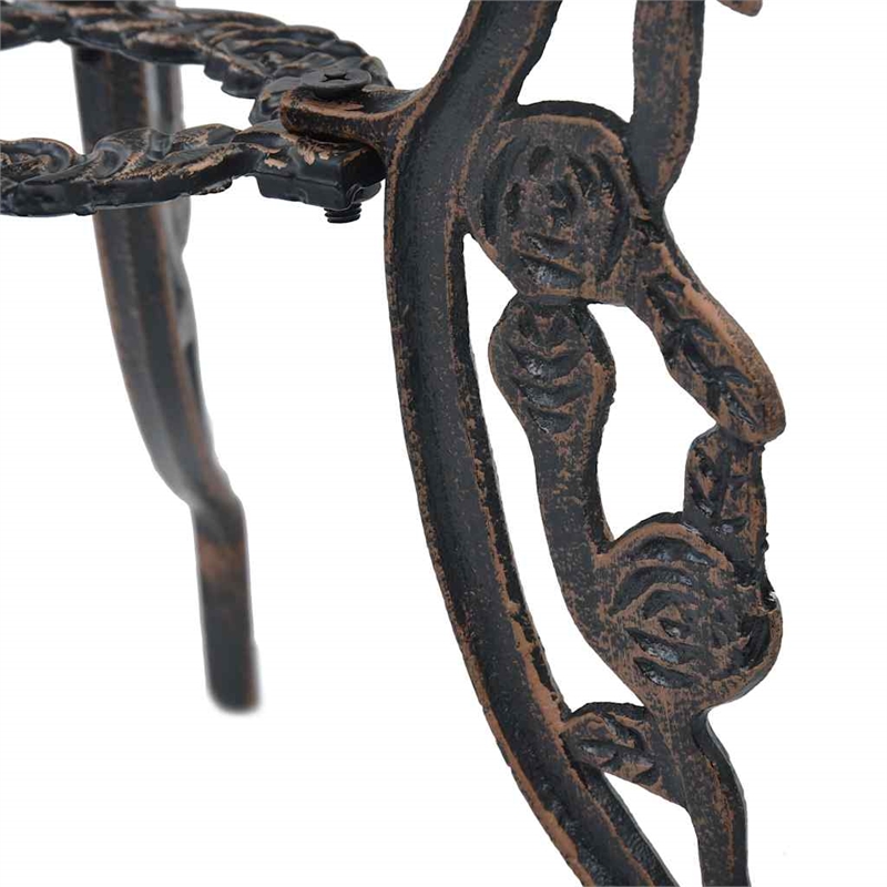 vidaXL 3 Piece Bistro Set Cast Aluminum Bronze