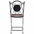 vidaXL 3 Piece Mosaic Bistro Set Ceramic Tile Terracotta