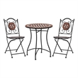 vidaXL 3 Piece Mosaic Bistro Set Ceramic Tile Terracotta