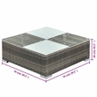 vidaXL 5 Piece Patio Lounge Set with Cushions Poly Rattan Gray