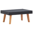 vidaXL 2 Piece Patio Lounge Set with Cushions Poly Rattan Black
