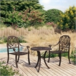 vidaXL 3 Piece Bistro Set Cast Aluminum Bronze