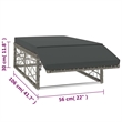 vidaXL 2 Piece Patio Lounge Set with Cushions Poly Rattan Gray