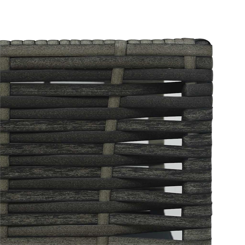 vidaXL 3 Piece Bistro Set with Cushions Poly Rattan Gray