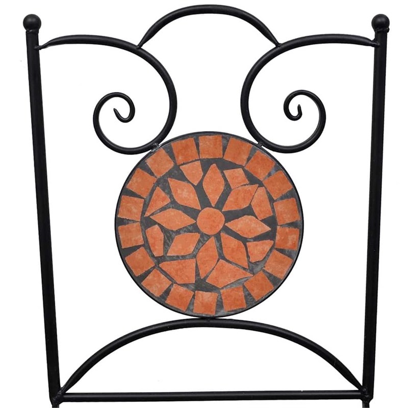 vidaXL 3 Piece Bistro Set Ceramic Tile Terracotta