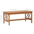 vidaXL 4 Piece Patio Lounge Set Solid Acacia Wood