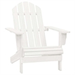 vidaXL Patio Adirondack Chair with Table Solid Fir Wood White