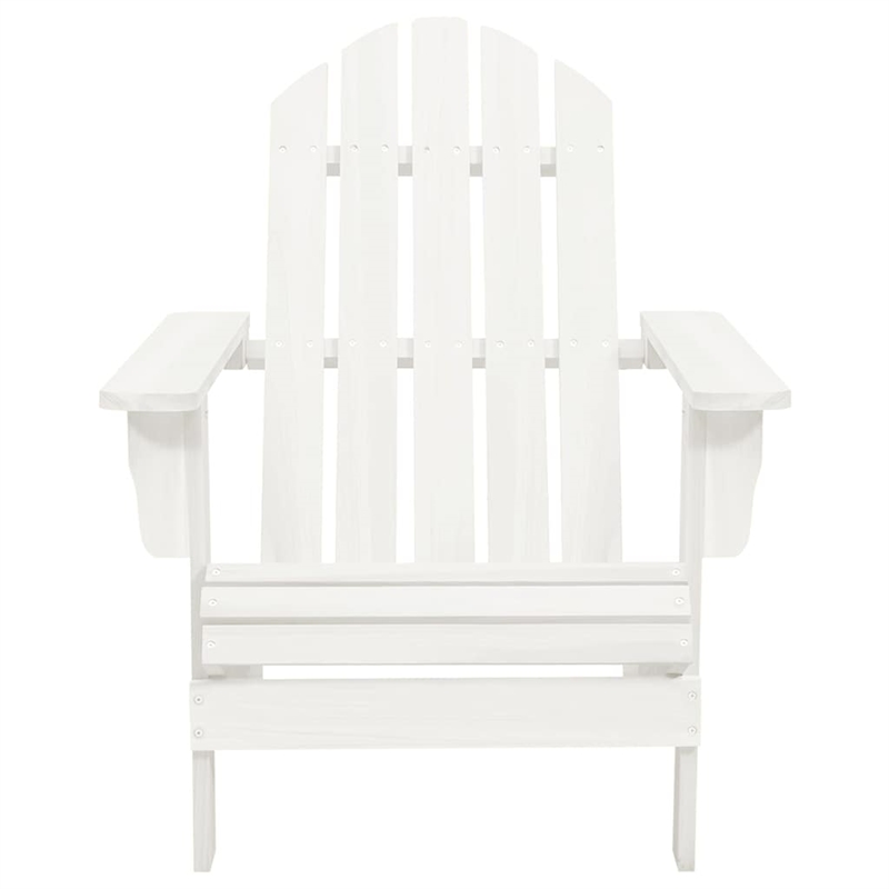 vidaXL Patio Adirondack Chair with Table Solid Fir Wood White