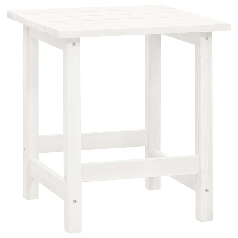 vidaXL Patio Adirondack Chair with Table Solid Fir Wood White