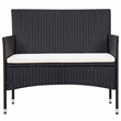 vidaXL 5 Piece Patio Lounge Set With Cushions Poly Rattan Black