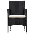 vidaXL 5 Piece Patio Lounge Set With Cushions Poly Rattan Black