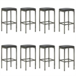 vidaXL 9 Piece Patio Bar Set with Cushions Gray