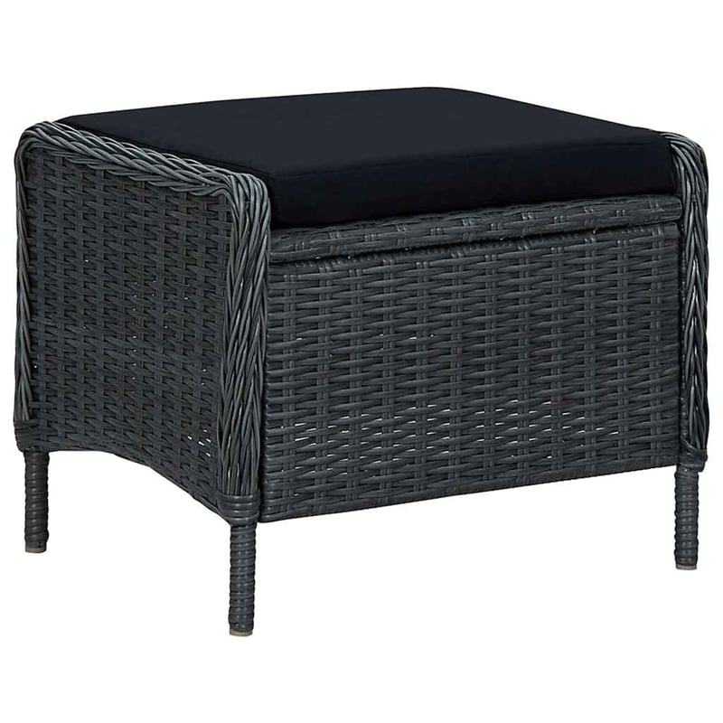 vidaXL 9 Piece Patio Dining Set Dark Gray