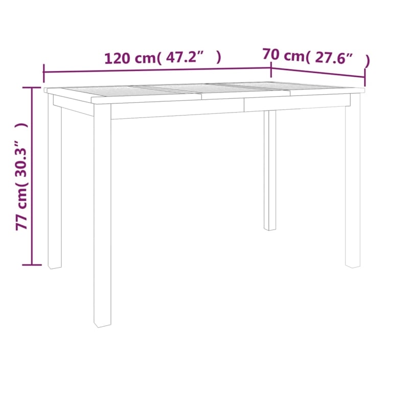 vidaXL 7 Piece Patio Dining Set Solid Wood Teak