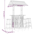 vidaXL 5 Piece Patio Bar Set Solid Wood Acacia